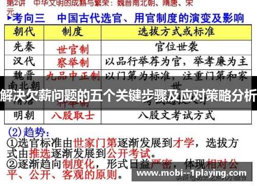 解决欠薪问题的五个关键步骤及应对策略分析
